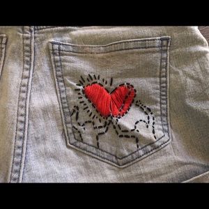 Shorts with Keith Herring embroidery